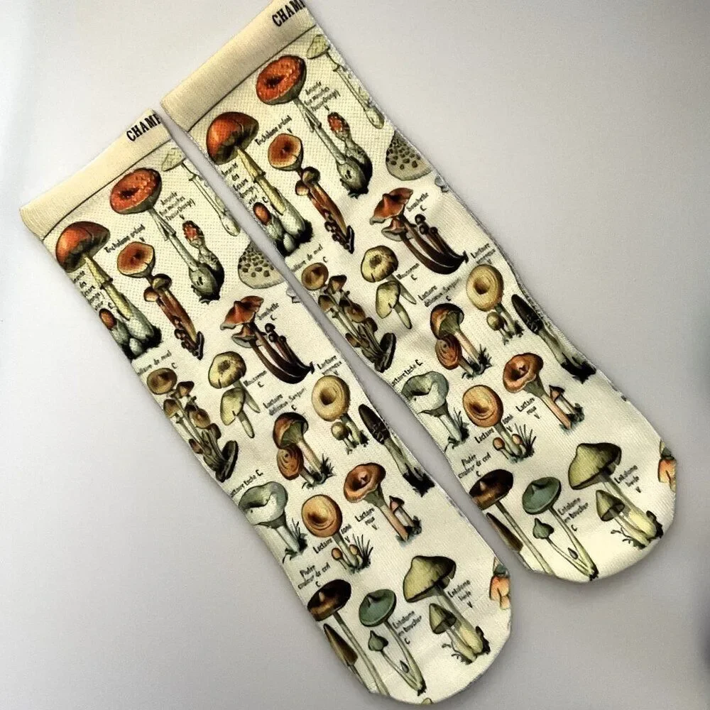 MUSHROOM SOCKS NOVELTY FUN SOCKS THEME